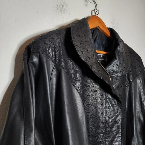 Gino Di Giorgio Leather Black Jacket. large. Vintage - Picture 14 of 16